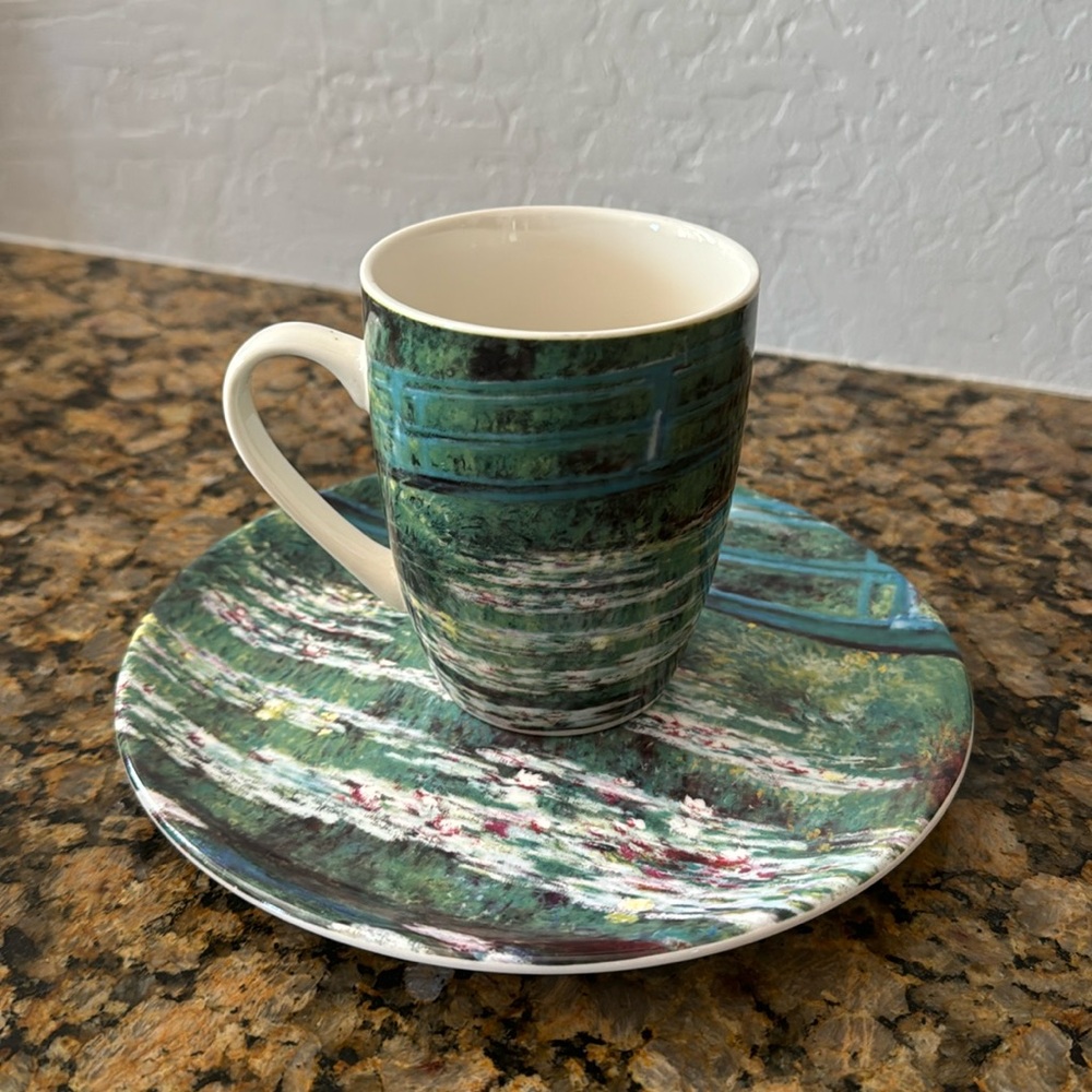 Monet Saucer and coffee cup set 8”